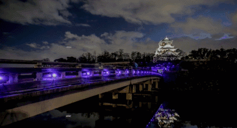 夜游大阪城 极乐桥